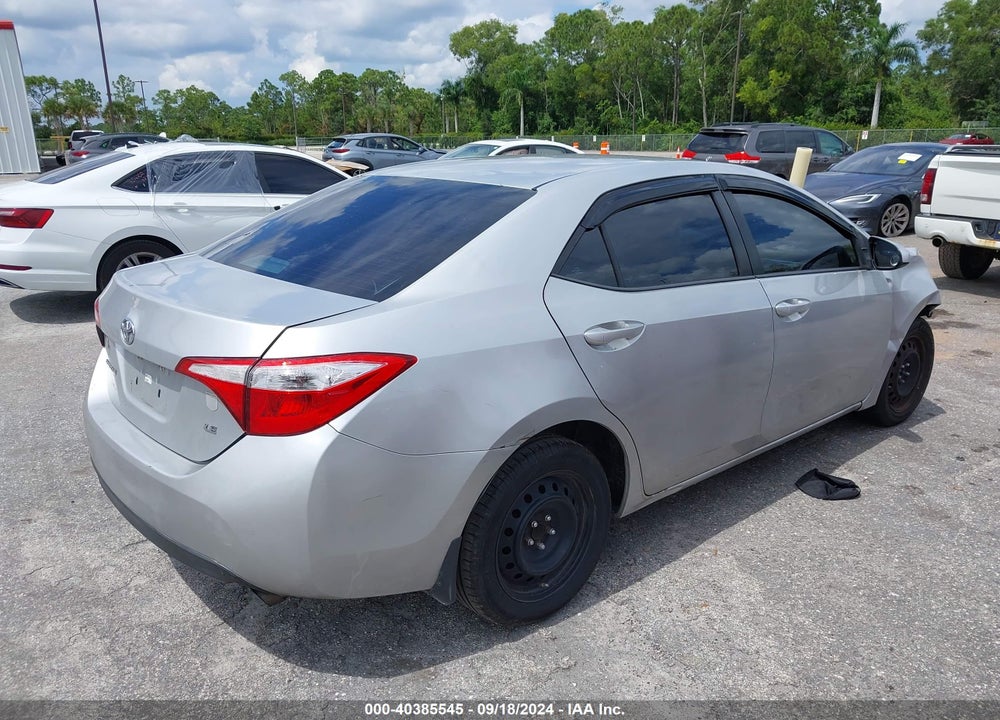 2015 TOYOTA COROLLA LE VIN: 5YFBURHEXFP214879