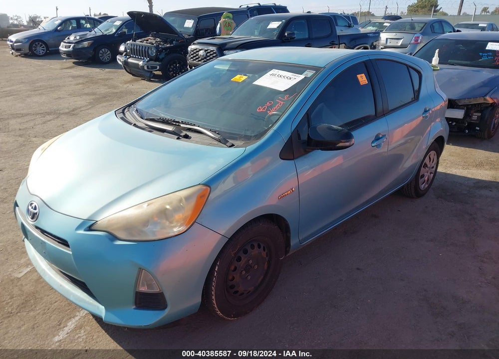 2013 TOYOTA PRIUS C ONE VIN: JTDKDTB30D1044280