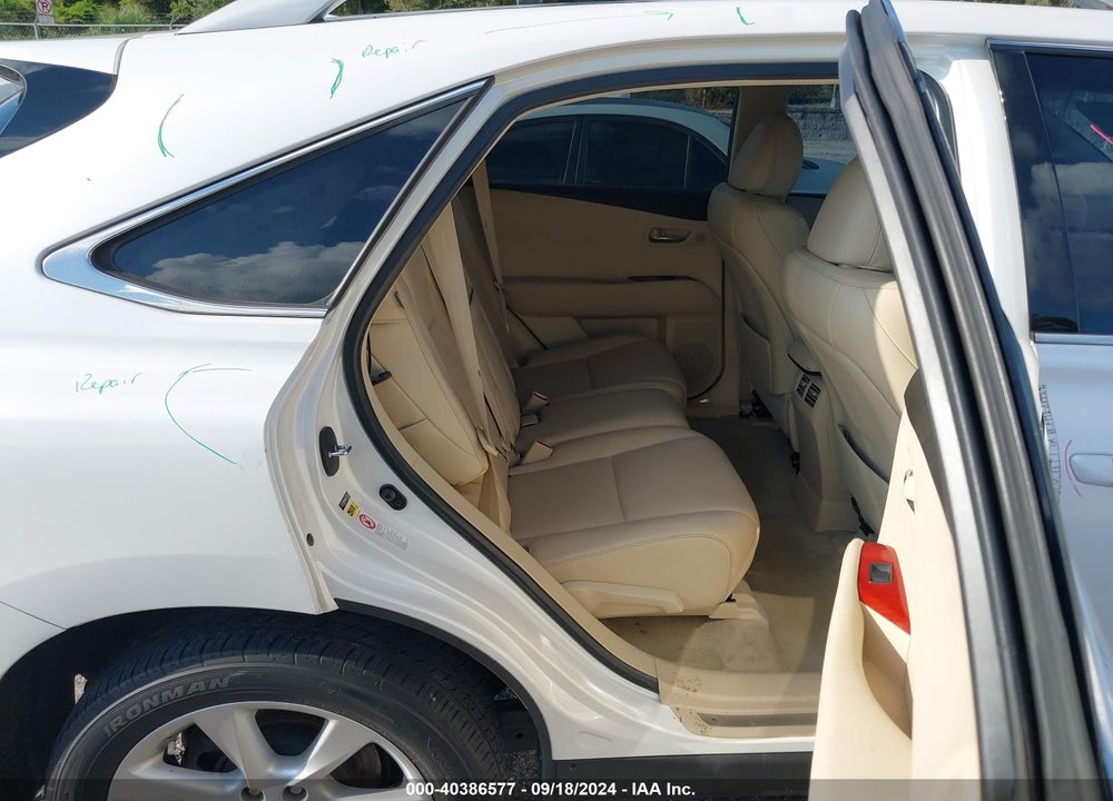 2012 LEXUS RX 350 VIN: 2T2ZK1BA6CC072520