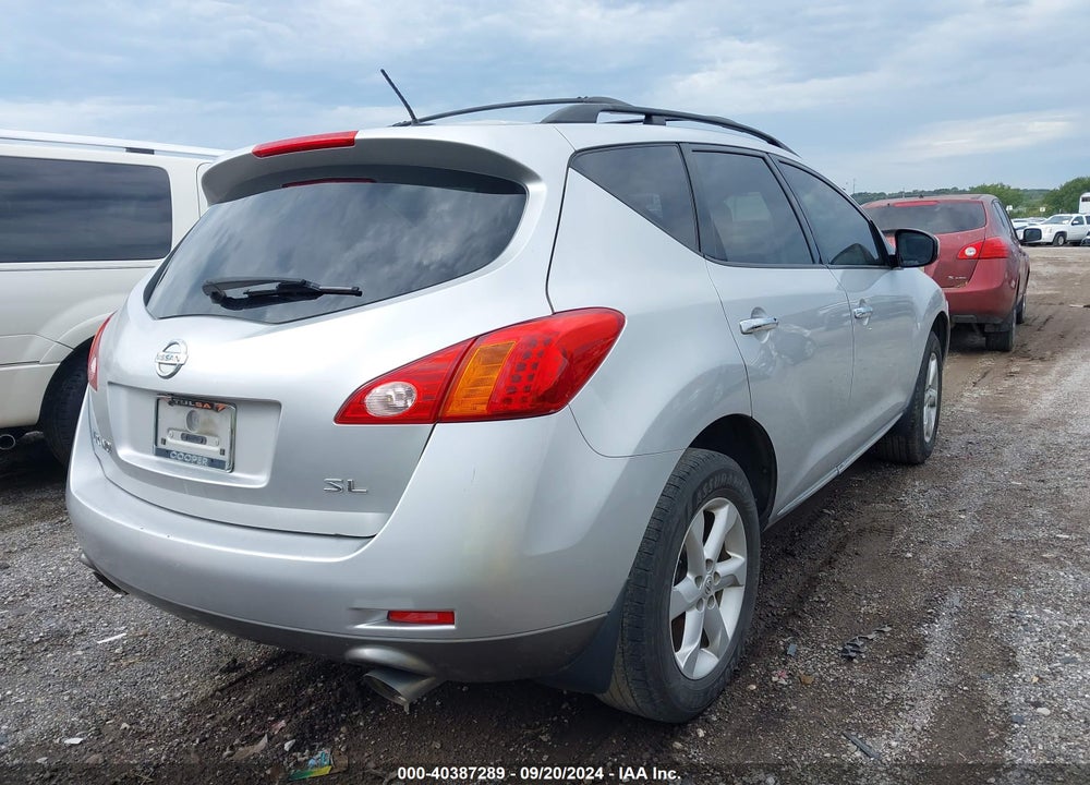 2009 NISSAN MURANO SL VIN: JN8AZ18U29W015959
