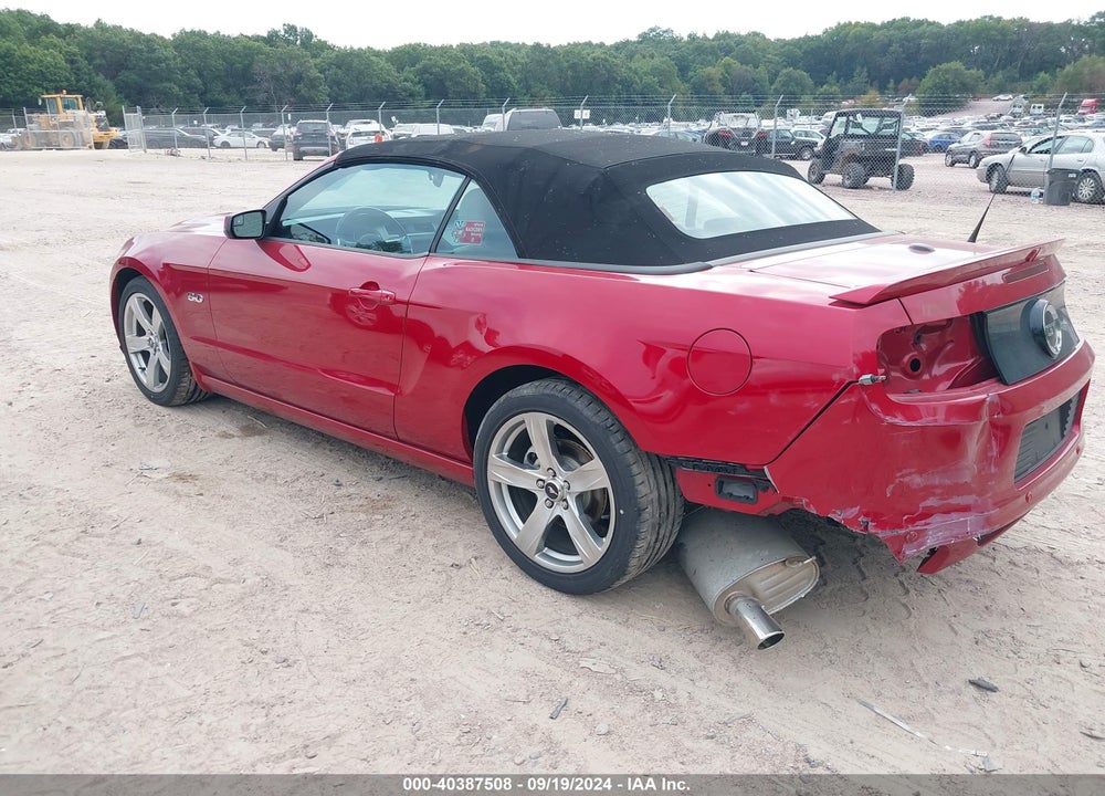 2013 FORD MUSTANG GT PREMIUM VIN: 1ZVBP8FF1D5244647