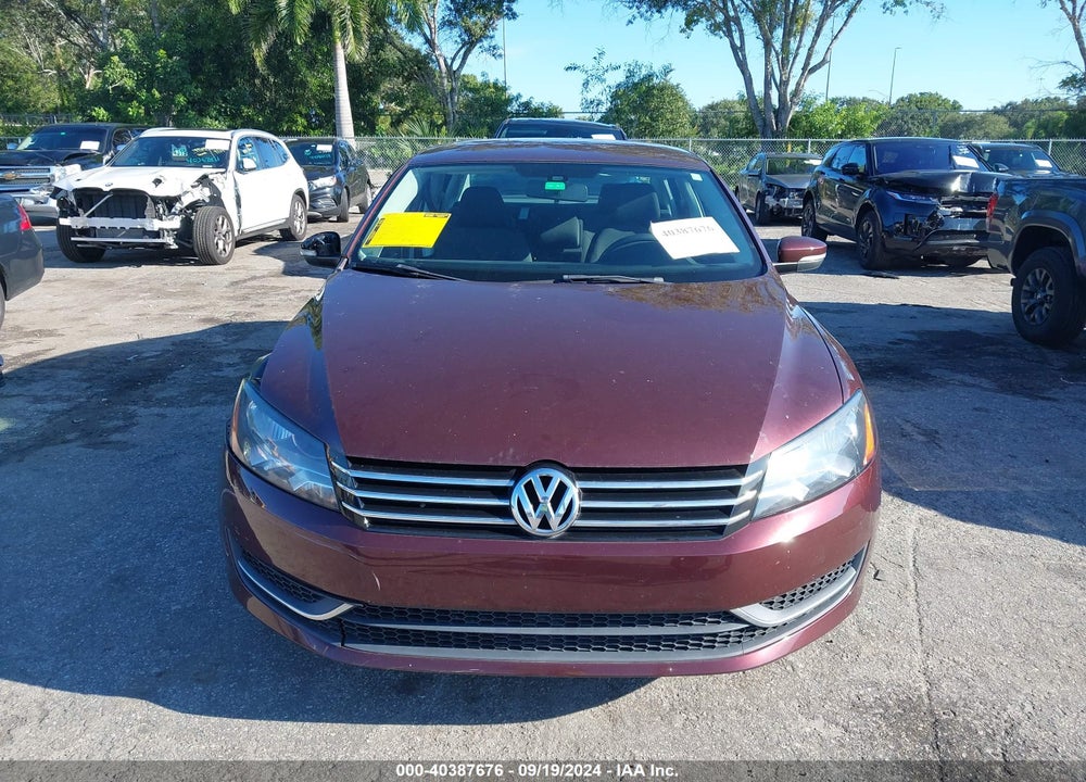 2014 VOLKSWAGEN PASSAT 2.5L S VIN: 1VWAP7A39EC024544