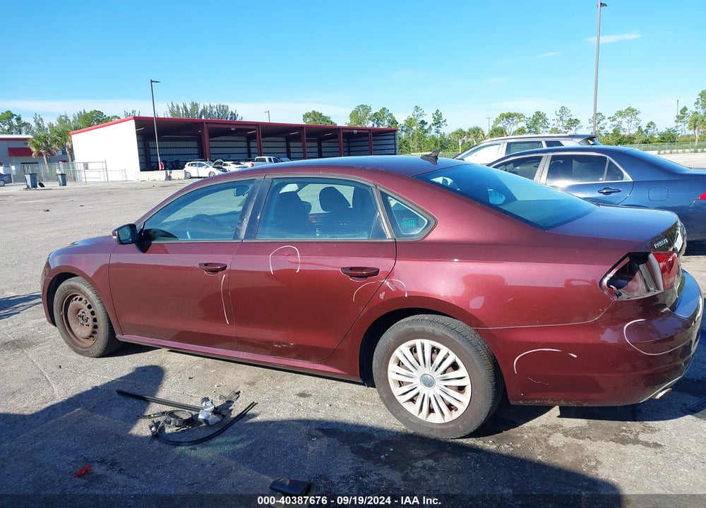 2014 VOLKSWAGEN PASSAT 2.5L S VIN: 1VWAP7A39EC024544