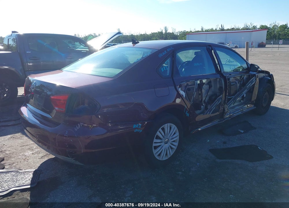 2014 VOLKSWAGEN PASSAT 2.5L S VIN: 1VWAP7A39EC024544