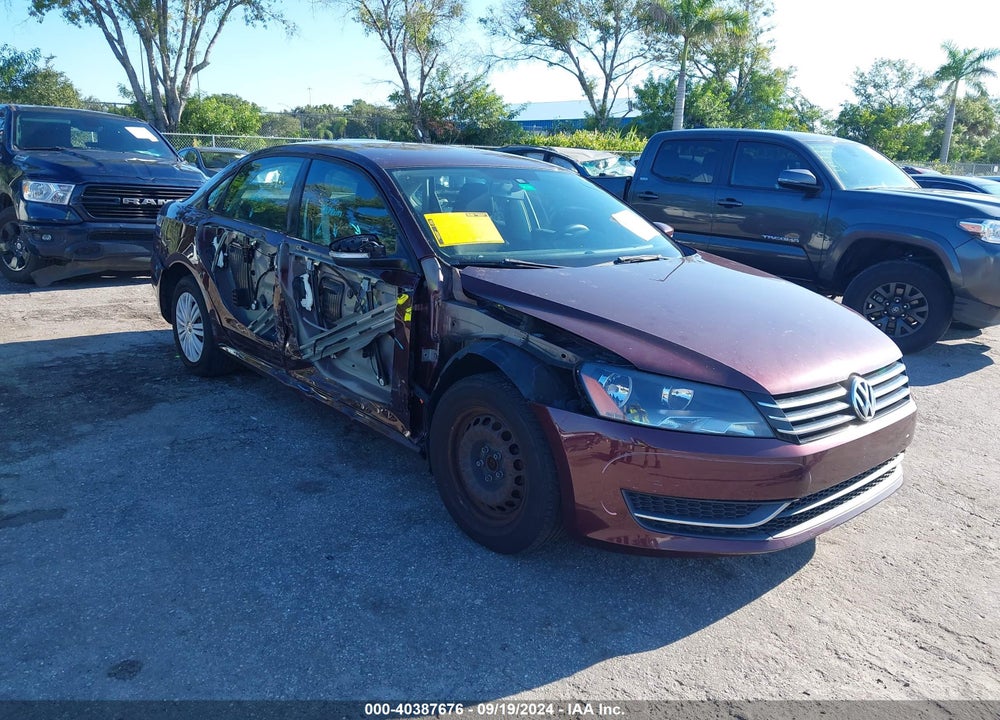 2014 VOLKSWAGEN PASSAT 2.5L S VIN: 1VWAP7A39EC024544