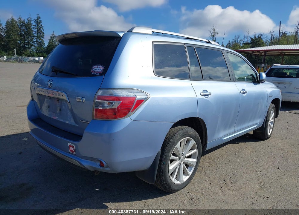 2008 TOYOTA HIGHLANDER HYBRID LIMITED VIN: JTEEW44A782006811