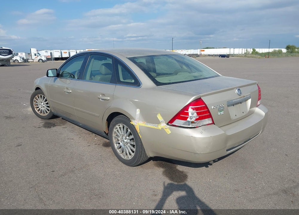 2005 MERCURY MONTEGO PREMIER VIN: 1MEFM42175G601303