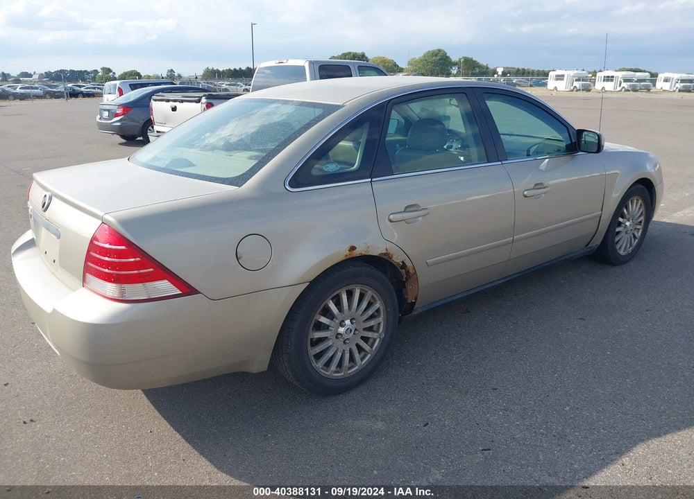 2005 MERCURY MONTEGO PREMIER VIN: 1MEFM42175G601303