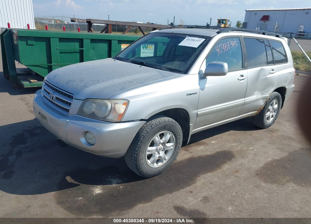 2001 TOYOTA HIGHLANDER V6 VIN: JTEHF21A710040660