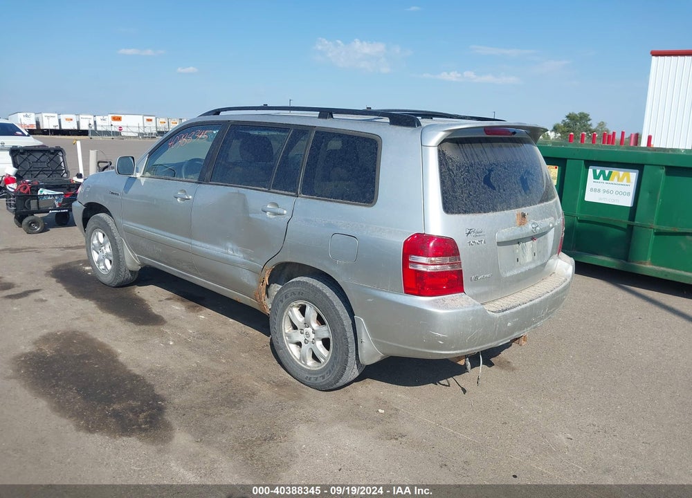 2001 TOYOTA HIGHLANDER V6 VIN: JTEHF21A710040660