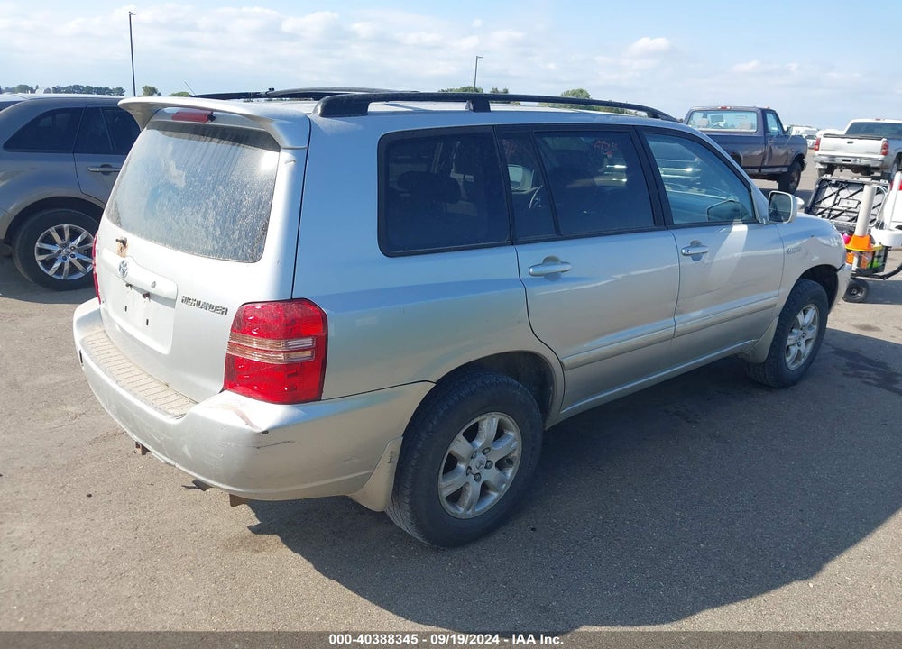 2001 TOYOTA HIGHLANDER V6 VIN: JTEHF21A710040660