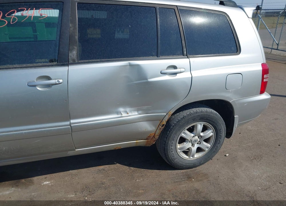 2001 TOYOTA HIGHLANDER V6 VIN: JTEHF21A710040660
