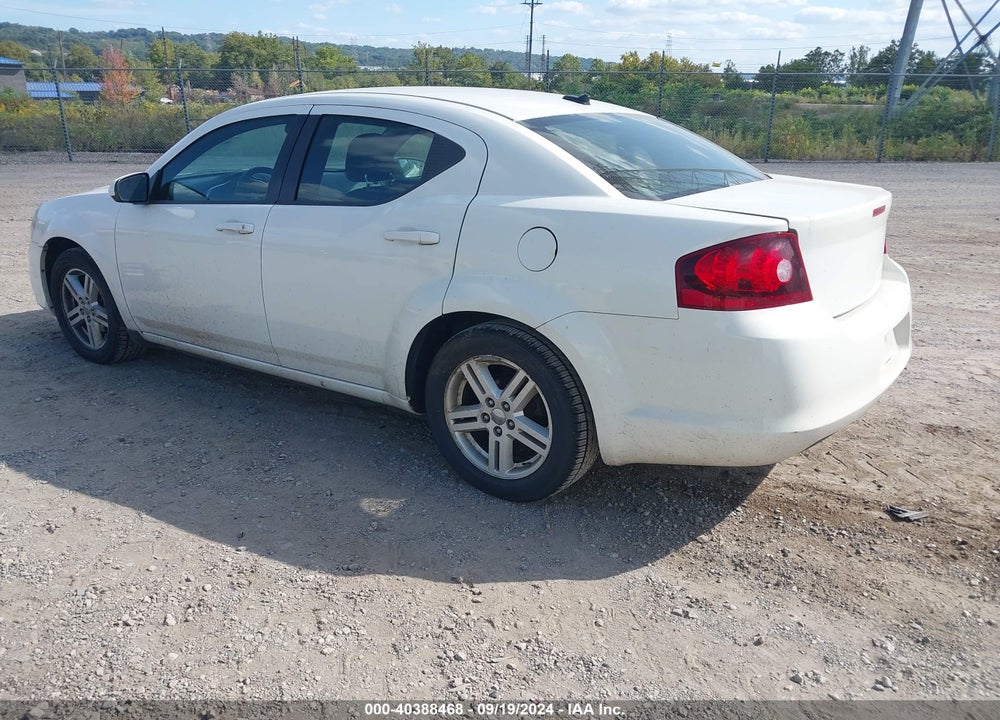 2011 DODGE AVENGER MAINSTREET VIN: 1B3BD1FB3BN524519