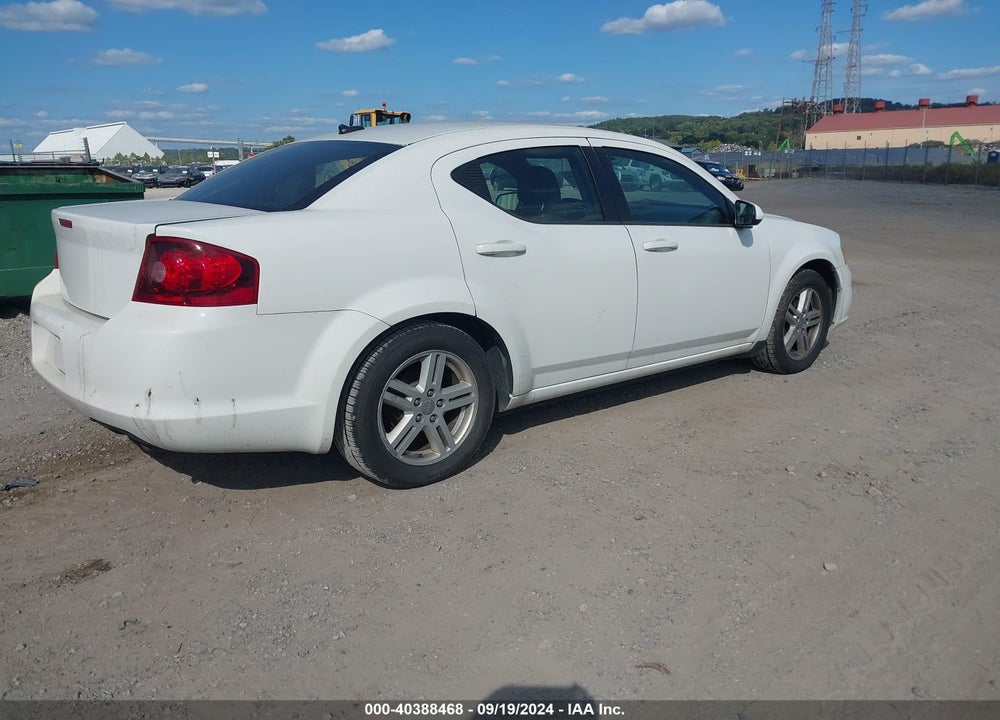 2011 DODGE AVENGER MAINSTREET VIN: 1B3BD1FB3BN524519