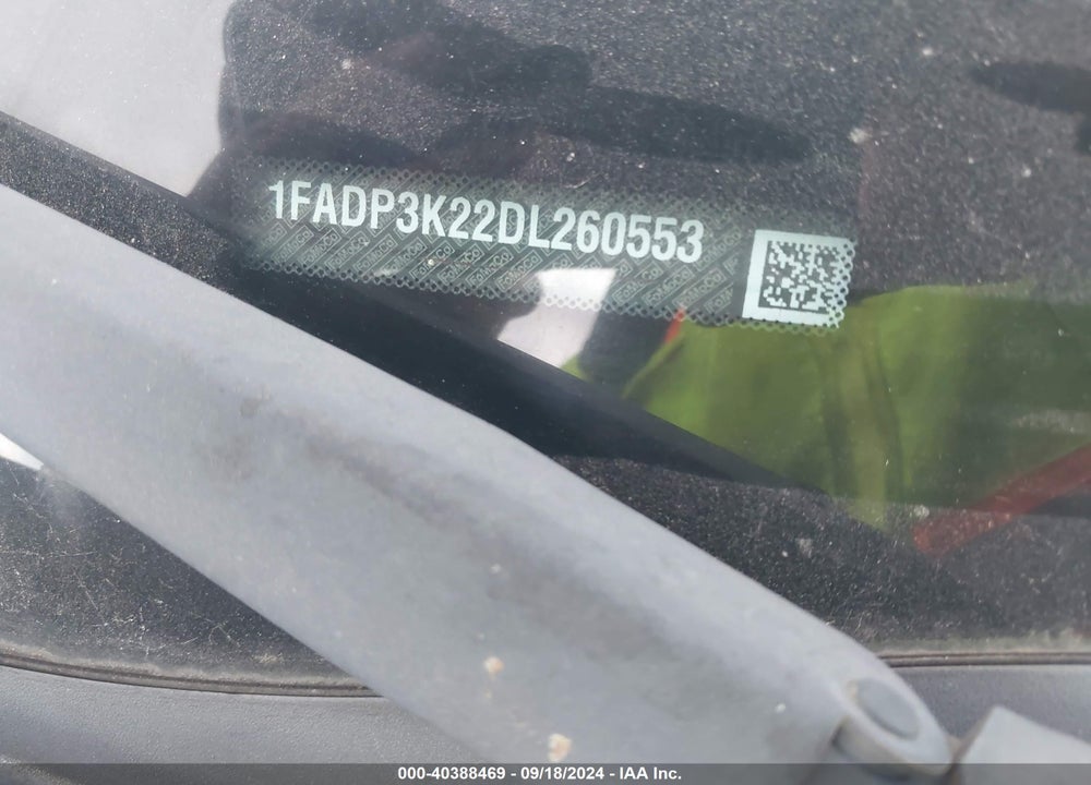 2013 FORD FOCUS SE VIN: 1FADP3K22DL260553