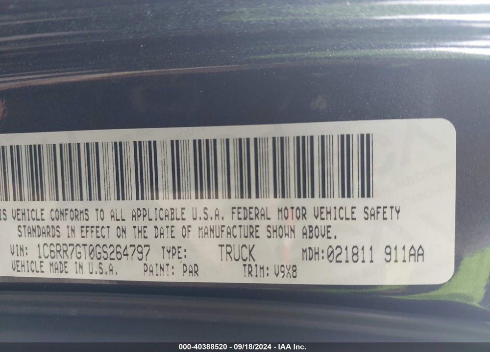 2016 RAM 1500 SLT VIN: 1C6RR7GT0GS264797