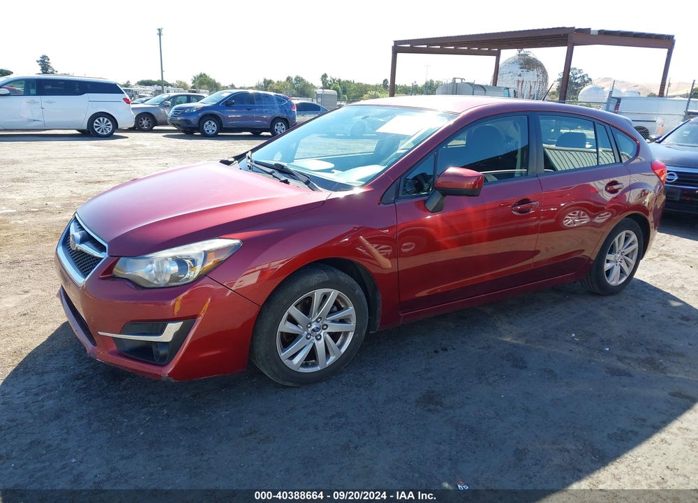 2015 SUBARU IMPREZA 2.0I PREMIUM VIN: JF1GPAC67F8305625