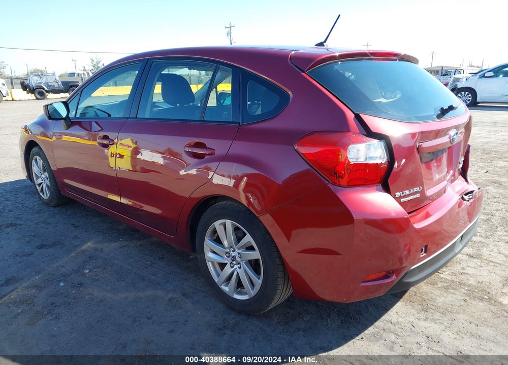 2015 SUBARU IMPREZA 2.0I PREMIUM VIN: JF1GPAC67F8305625
