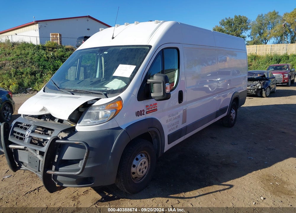 2017 RAM PROMASTER 3500 CARGO VAN HIGH ROOF 159 WB EXT VIN: 3C6URVJG4HE530949