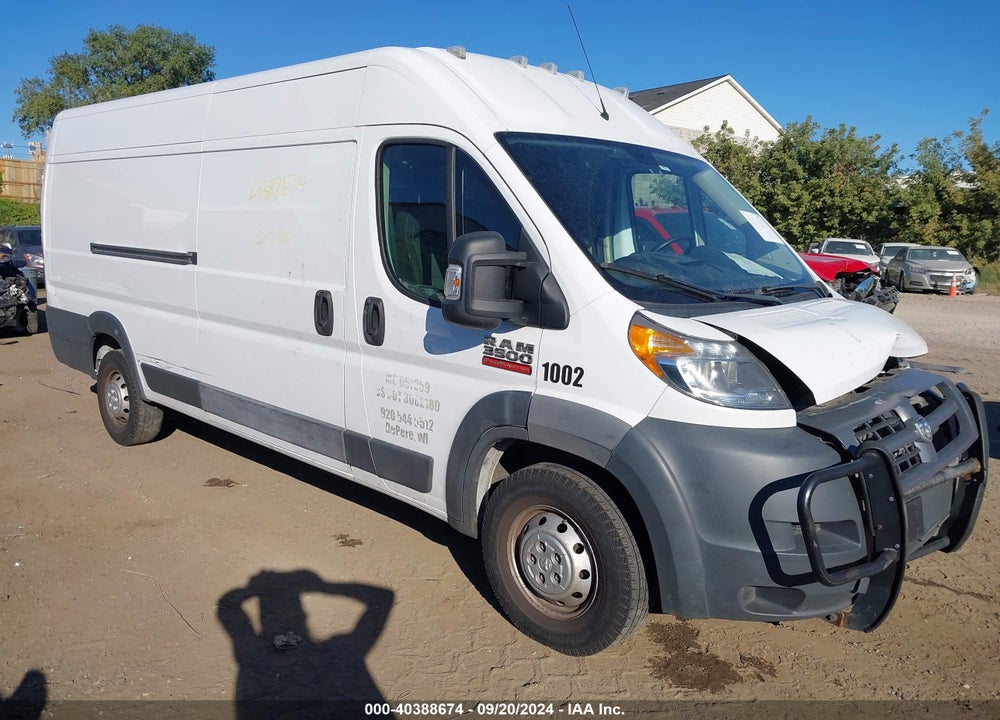 2017 RAM PROMASTER 3500 CARGO VAN HIGH ROOF 159 WB EXT VIN: 3C6URVJG4HE530949