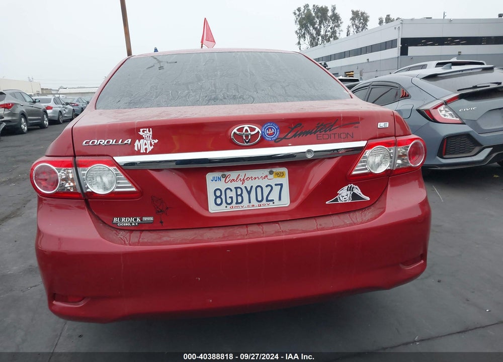 2013 TOYOTA COROLLA LE VIN: 2T1BU4EE2DC988208