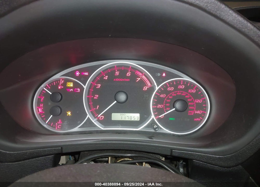 2011 SUBARU IMPREZA WRX VIN: JF1GV7E69BG508814