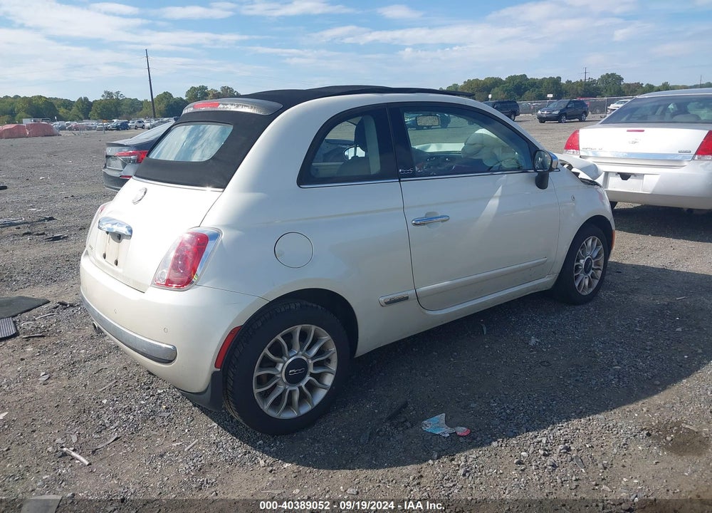 2012 FIAT 500C LOUNGE VIN: 3C3CFFER9CT109140