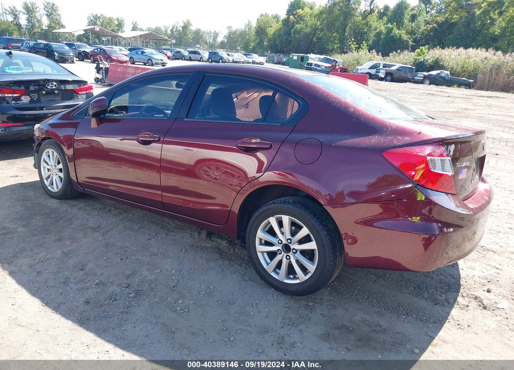 2012 HONDA CIVIC EX-L VIN: 19XFB2F99CE319883