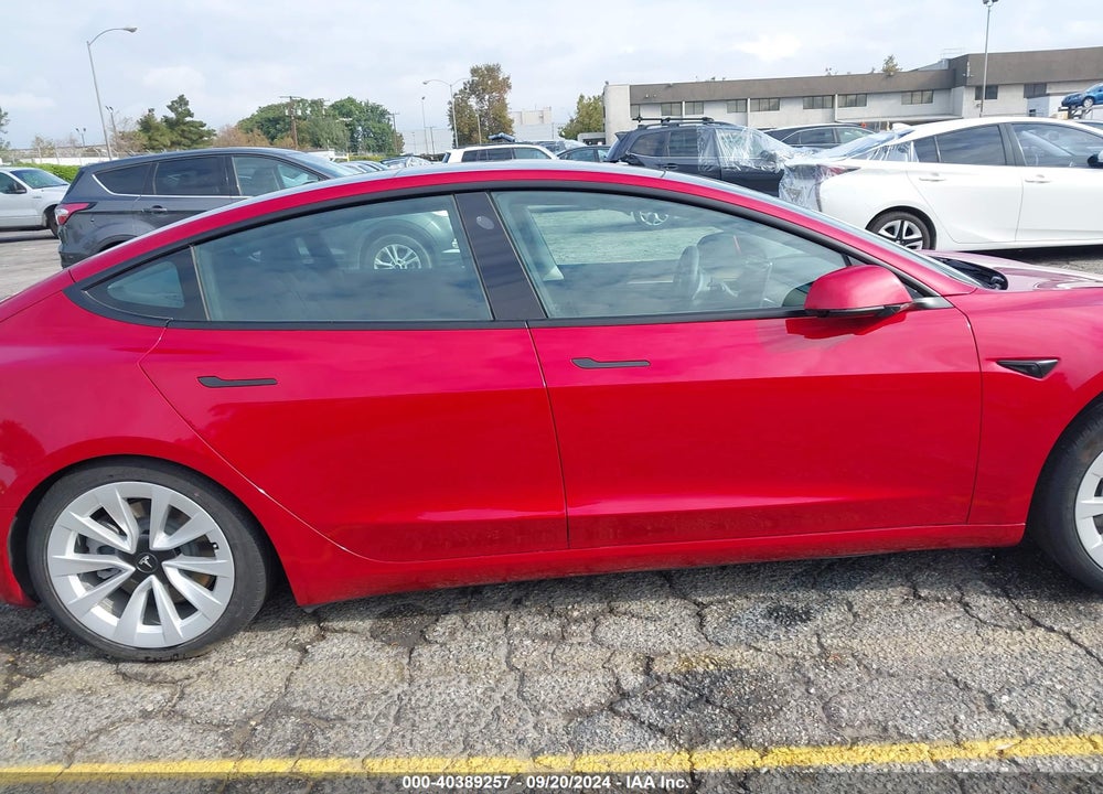2022 TESLA MODEL 3 VIN: 5YJ3E1EAXNF254636