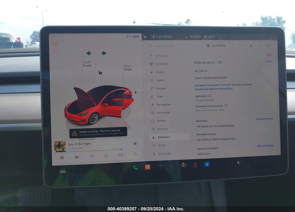 2022 TESLA MODEL 3 VIN: 5YJ3E1EAXNF254636