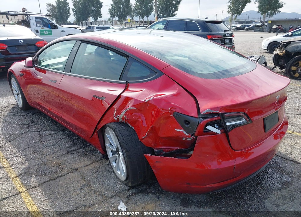 2022 TESLA MODEL 3 VIN: 5YJ3E1EAXNF254636