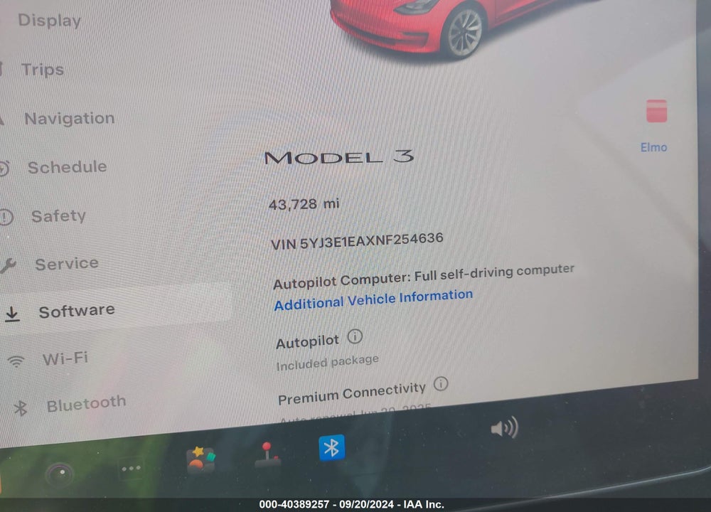 2022 TESLA MODEL 3 VIN: 5YJ3E1EAXNF254636