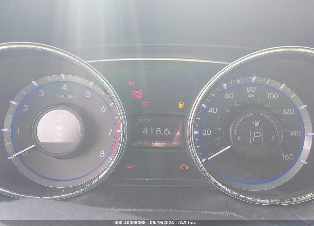 2013 HYUNDAI SONATA GLS VIN: 5NPEB4AC2DH748967