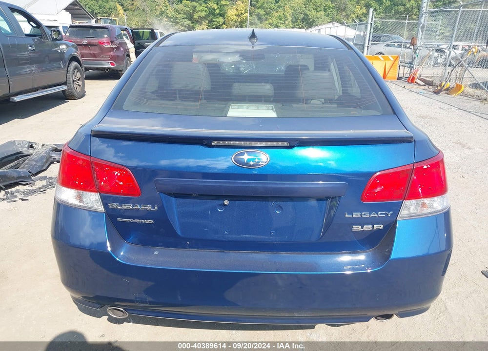 2011 SUBARU LEGACY 3.6R LIMITED VIN: 4S3BMDL67B2218500