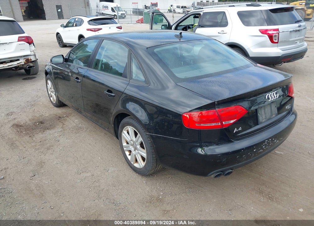 2011 AUDI A4 2.0T PREMIUM VIN: WAUBFAFL4BN032094