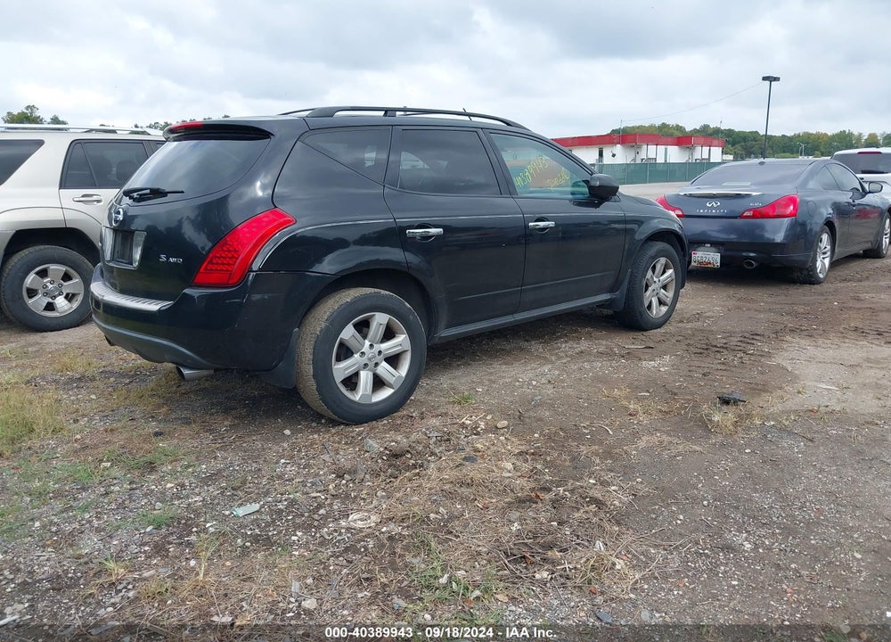 2007 NISSAN MURANO S VIN: JN8AZ08W77W619600