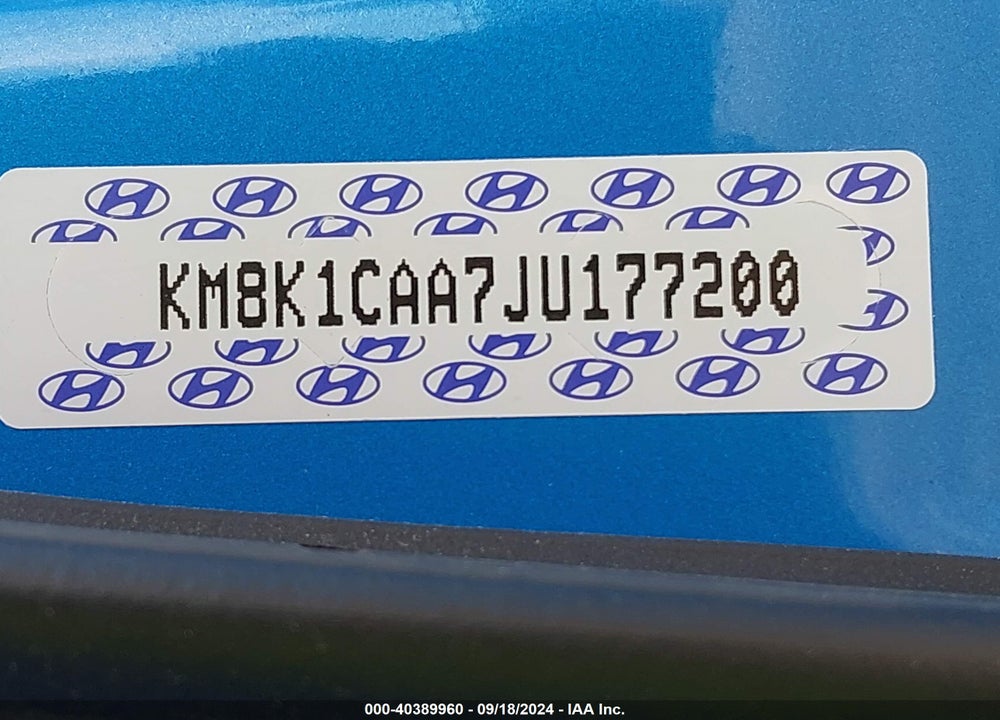 2018 HYUNDAI KONA SE VIN: KM8K1CAA7JU177200