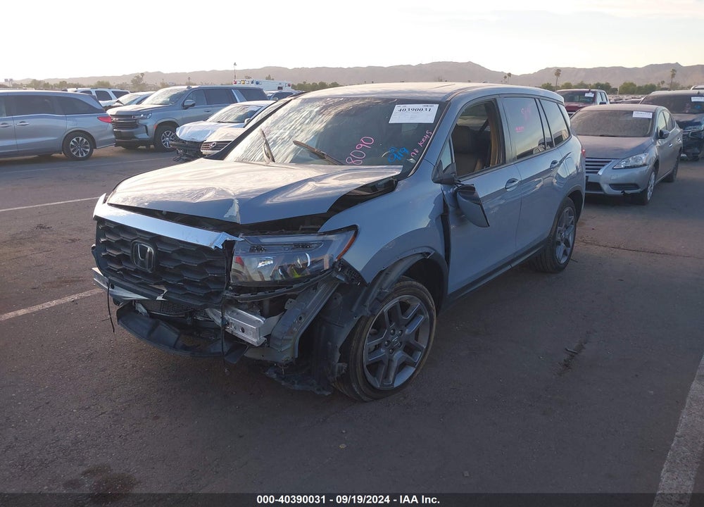 2022 HONDA PASSPORT 2WD EX-L VIN: 5FNYF7H52NB003775