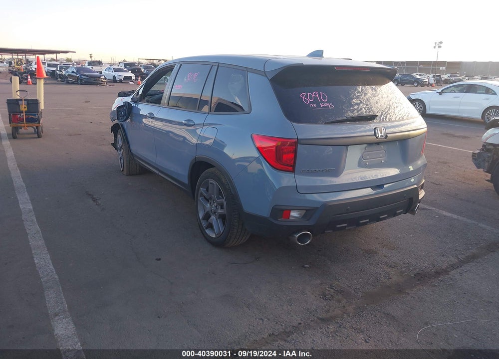 2022 HONDA PASSPORT 2WD EX-L VIN: 5FNYF7H52NB003775