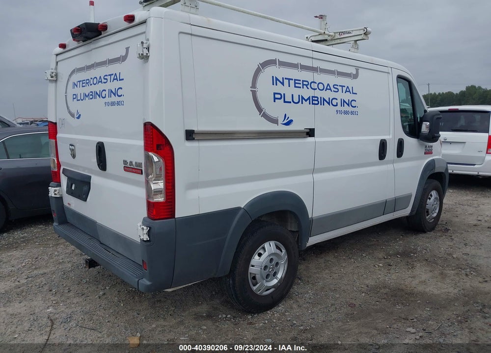 2018 RAM PROMASTER 1500 LOW ROOF 118 WB VIN: 3C6TRVNG8JE107092