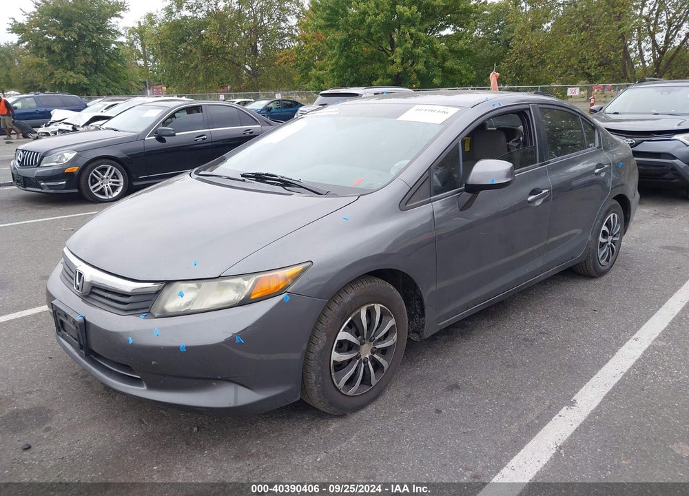 2012 HONDA CIVIC LX VIN: 19XFB2F52CE030342
