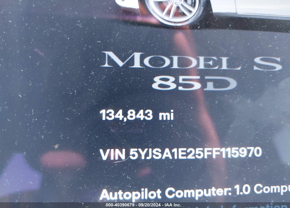 2015 TESLA MODEL S 70D/85D/P85D VIN: 5YJSA1E25FF115970