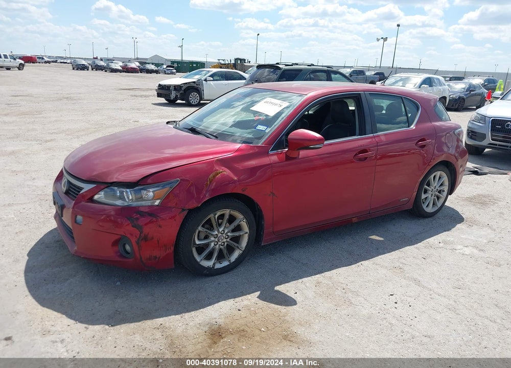2013 LEXUS CT 200H VIN: JTHKD5BH2D2133316