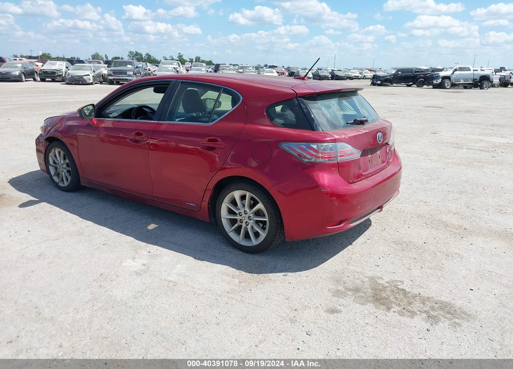 2013 LEXUS CT 200H VIN: JTHKD5BH2D2133316