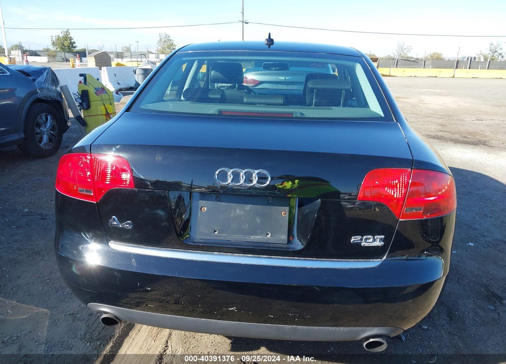 2007 AUDI A4 2.0T VIN: WAUDF78E97A146018