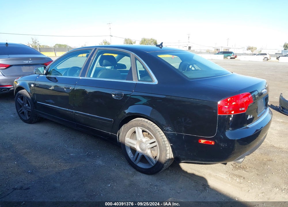 2007 AUDI A4 2.0T VIN: WAUDF78E97A146018