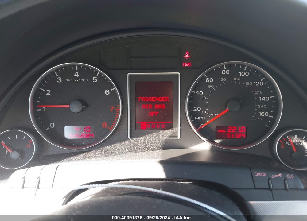 2007 AUDI A4 2.0T VIN: WAUDF78E97A146018