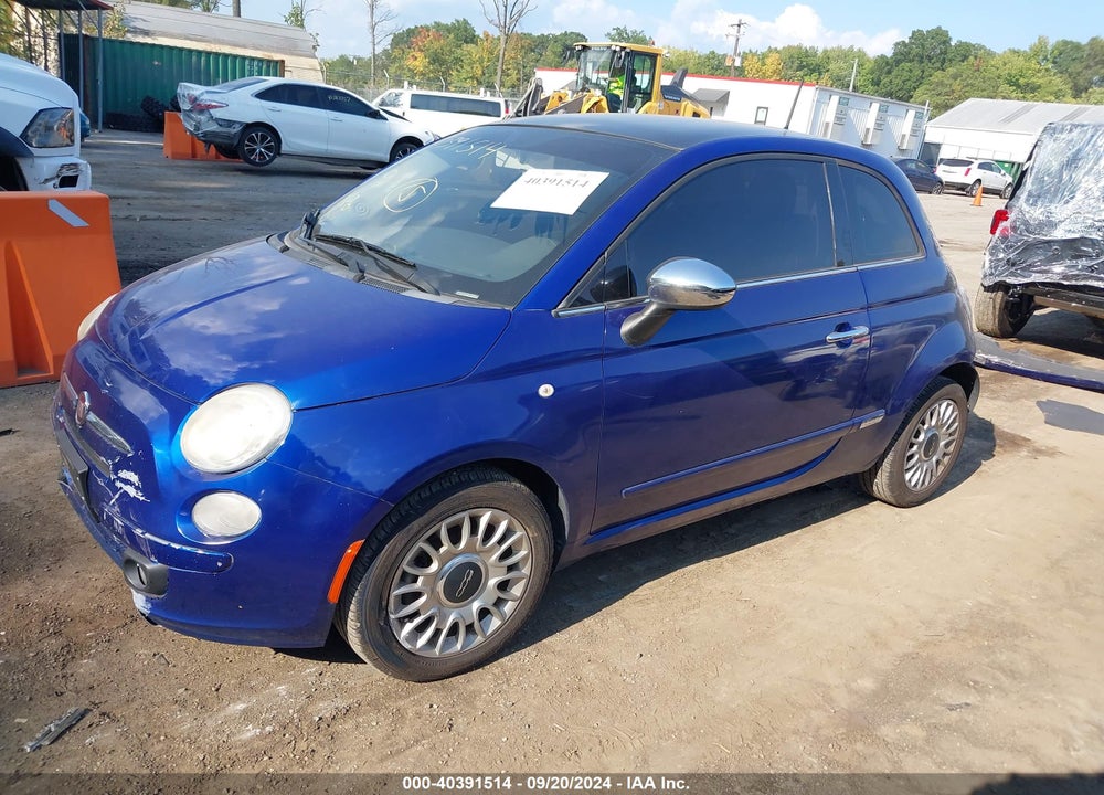 2012 FIAT 500 LOUNGE VIN: 3C3CFFCRXCT117735