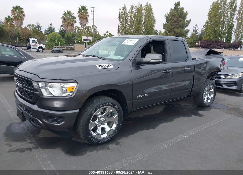 2022 RAM 1500 BIG HORN QUAD CAB 4X4 6'4 BOX VIN: 1C6SRFBT4NN137226