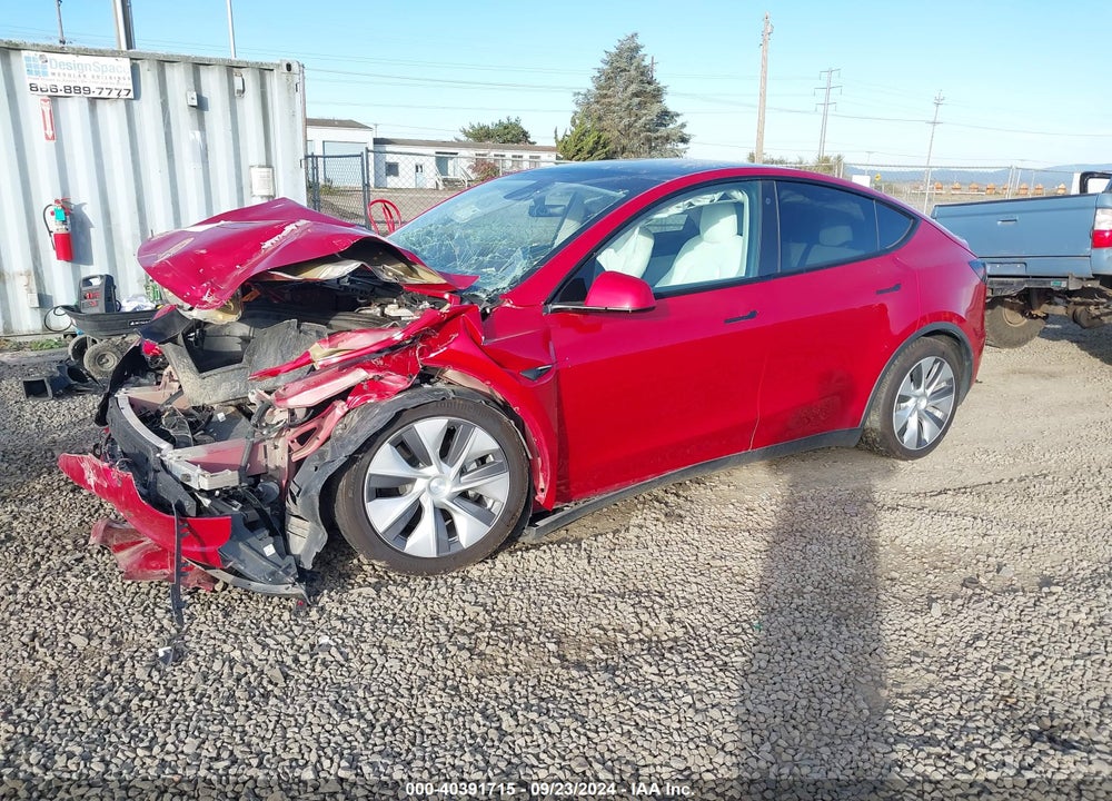 2021 TESLA MODEL Y LONG RANGE DUAL MOTOR ALL-WHEEL DRIVE VIN: 5YJYGDEEXMF092025